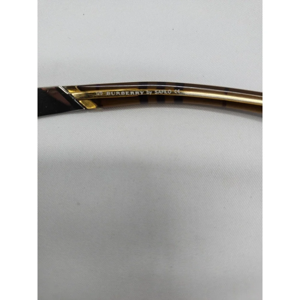 BURBERRY B8436 Sunglasses Brown Plaid And Silver With Case